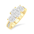 1/2 Ctw Shine Bright Round Cut Diamond Ring in 14K Yellow and White Gold