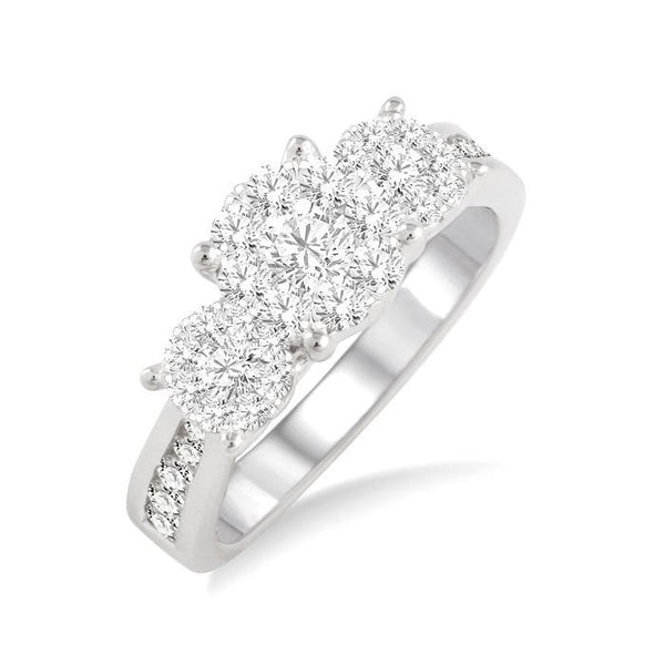 1/2 Ctw Shine Bright Round Cut Diamond Ring in 14K White Gold