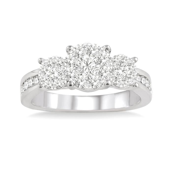 1/2 Ctw Shine Bright Round Cut Diamond Ring in 14K White Gold