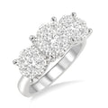 1 1/2 Ctw Shine Bright Round Cut Diamond Ring in 14K White Gold