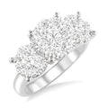 2 Ctw Shine Bright Round Cut Diamond Ring in 14K White Gold