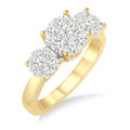 1 Ctw Shine Bright Round Cut Diamond Ring in 14K Yellow and White Gold