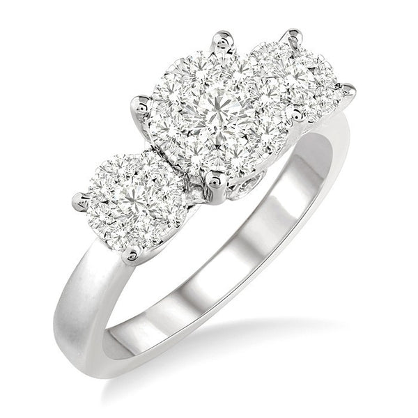 1/2 Ctw Shine Bright Round Cut Diamond Ring in 14K White Gold