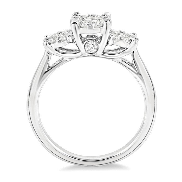 1/2 Ctw Shine Bright Round Cut Diamond Ring in 14K White Gold