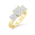 1/2 Ctw Shine Bright Round Cut Diamond Ring in 14K Yellow and White Gold