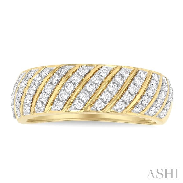 LysLoIs 14K Yellow Gold Diamond Ring