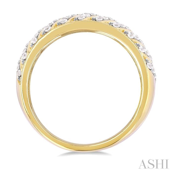 LysLoIs 14K Yellow Gold Diamond Ring