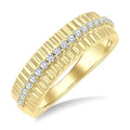 1/4 Ctw Round Cut Diamond Pirouette Fashion Ring in 10K Yellow Gold