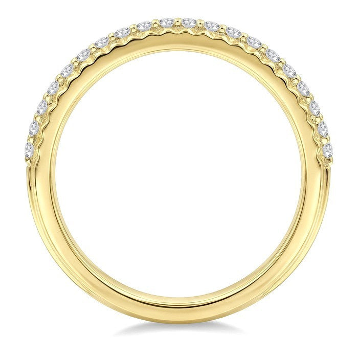 1/4 Ctw Round Cut Diamond Pirouette Fashion Ring in 10K Yellow Gold