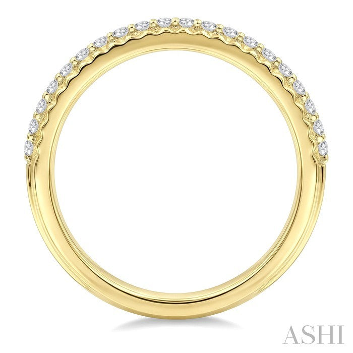 1/4 Ctw Round Cut Diamond Pirouette Fashion Ring in 10K Yellow Gold