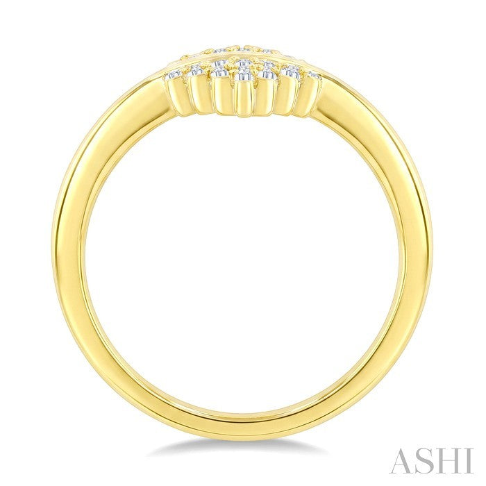 1/2 Ctw Fusion Baguette and Round Cut Diamond Fashion Ring in 14K Yellow Gold