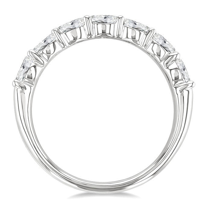 1 Ctw East-West Oval Cut Diamond Fashion Band in 14K White Gold