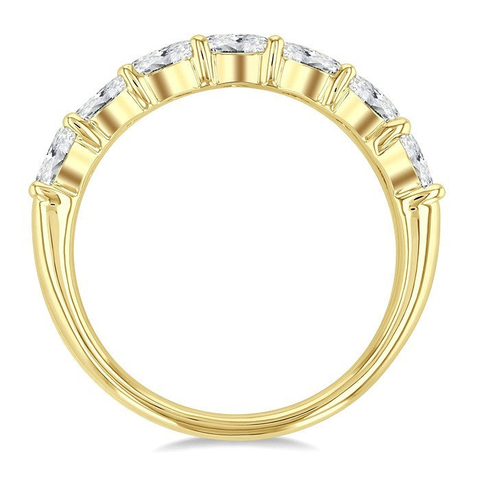 1 Ctw East-West Oval Cut Diamond Fashion Band in 14K Yellow Gold