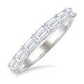 1 Ctw East-West Emerald Cut Diamond Fashion Band in 14K White Gold