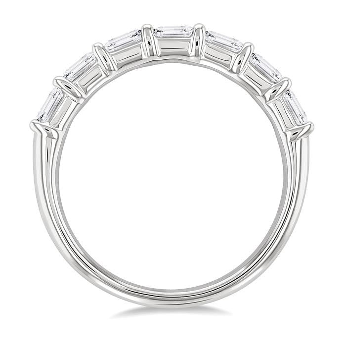 1 Ctw East-West Emerald Cut Diamond Fashion Band in 14K White Gold