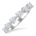 1 Ctw East-West Pear Shape Diamond Fashion Band in 14K White Gold
