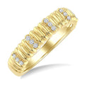 1/10 Ctw Round Cut Diamond Pirouette Fashion Band in 10K Yellow Gold