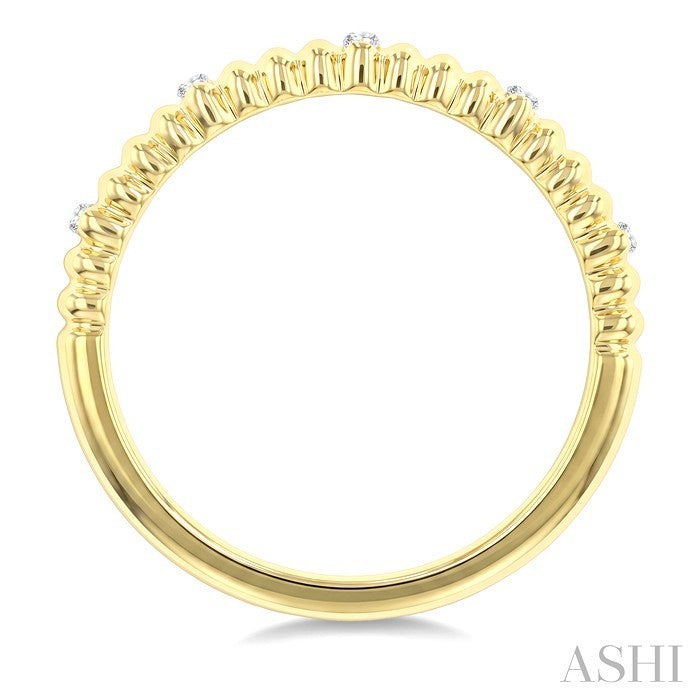 1/10 Ctw Round Cut Diamond Pirouette Fashion Band in 10K Yellow Gold