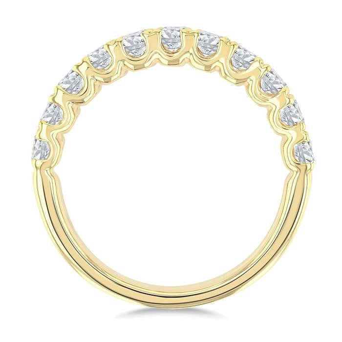 Two Row Diamond Wedding Band