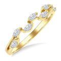 1/3 Ctw Zig-Zag Scatter Marquise Cut Diamond Fashion Band in 14K Yellow Gold