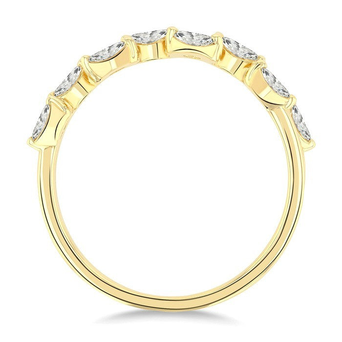 1/3 Ctw Zig-Zag Scatter Marquise Cut Diamond Fashion Band in 14K Yellow Gold