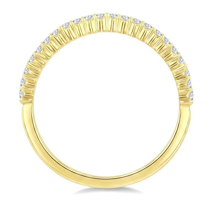 1/10 Ctw Round Cut Diamond Pirouette Fashion Ring in 10K Yellow Gold