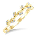 Leaf Stackable Diamond Fashion Band