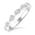 3/4 Ctw East-West Set Marquise Cut Bezel Diamond Stackable Fashion Band in 14K White Gold