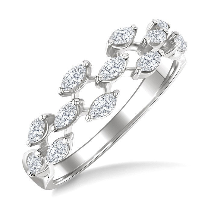 1/2 Ctw Scatter Marquise Cut Diamond Fashion Band in 14K White Gold