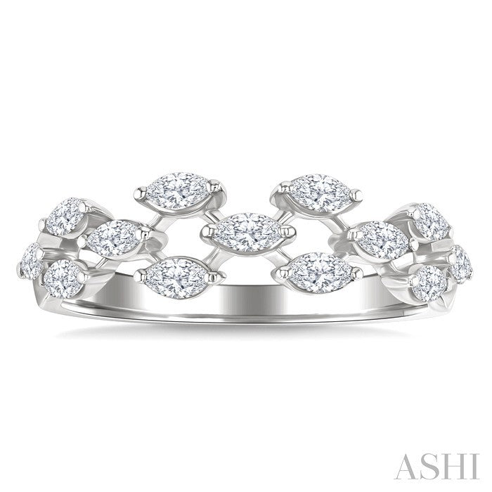 1/2 Ctw Scatter Marquise Cut Diamond Fashion Band in 14K White Gold