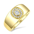 1/3 Ctw Oval and Round Cut Diamond Aeris Gold Fashion Ring in 14K Yellow Gold