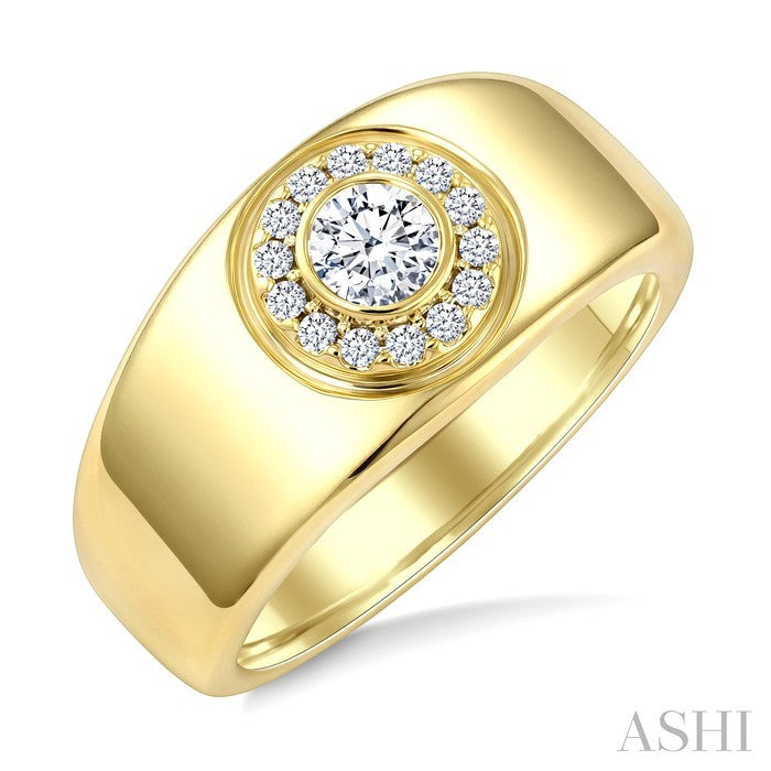 1/3 Ctw Round Cut Diamond Aeris Gold Fashion Ring in 14K Yellow Gold