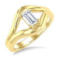 3/4 Ctw Octagon Cut Diamond Aeris Gold Solitaire Ring in 14K Yellow Gold