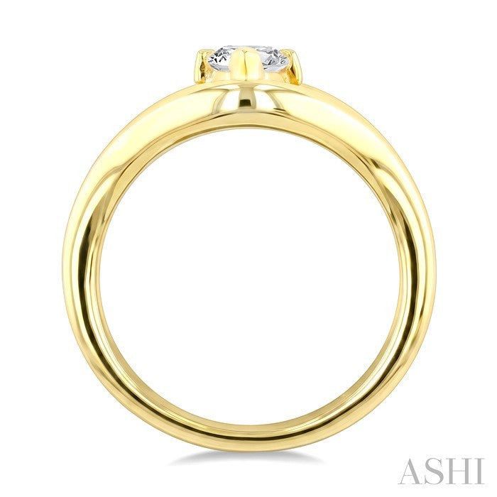 3/4 Ctw Marquise Cut Diamond Aeris Gold Solitaire Ring in 14K Yellow Gold