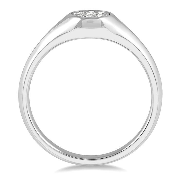 1/4 Ctw Round Shape Shine Bright Diamond Ring in 14K White Gold