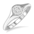 1/4 Ctw Round Shape Shine Bright Diamond Ring in 14K White Gold