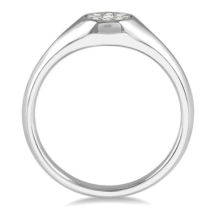 1/4 Ctw Round Shape Shine Bright Diamond Ring in 14K White Gold