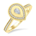 Pear Shape Art Deco Diamond Fashion Ring