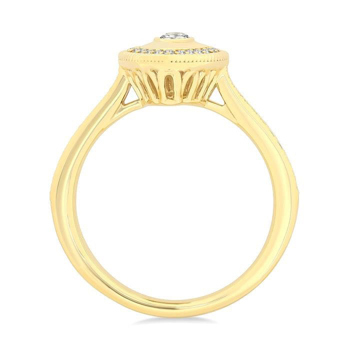Pear Shape Art Deco Diamond Fashion Ring