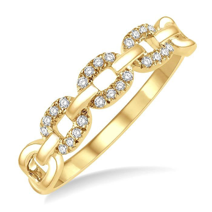 Paper Clip Diamond Ring