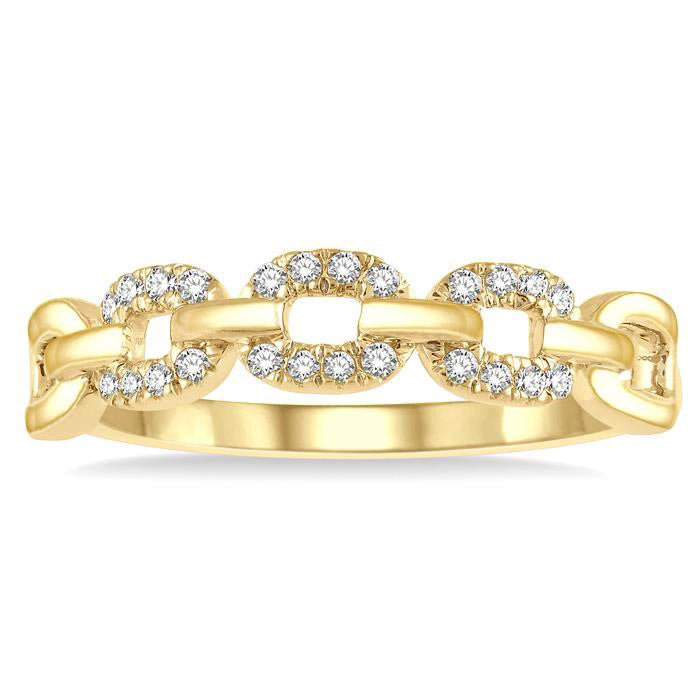Paper Clip Diamond Ring
