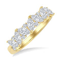 1 Ctw Scatter Marquise and Round Cut Diamond Fashion Band in 14K Yellow Gold