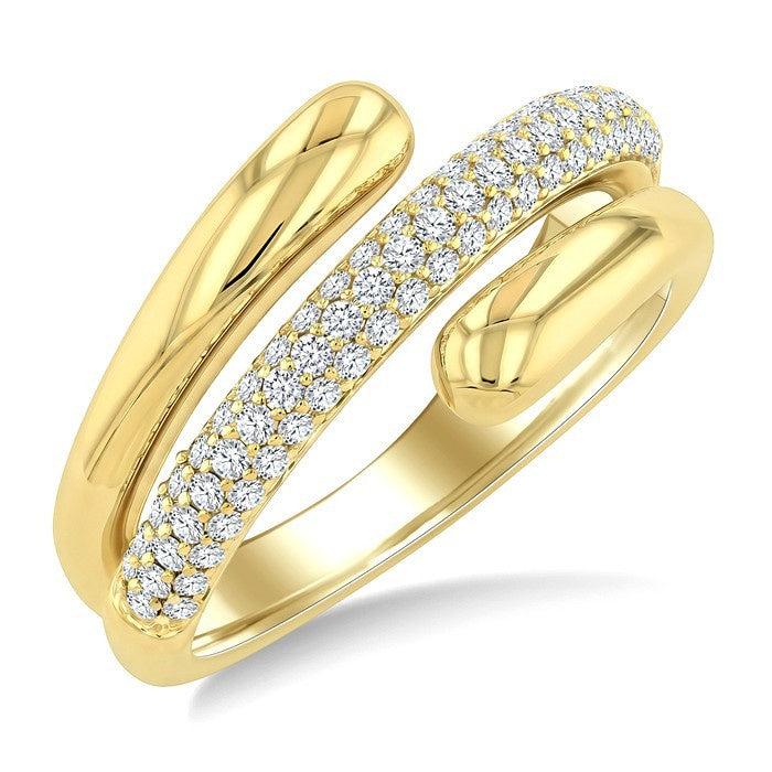 1/2 Ctw Round Cut Diamond Aeris Gold Fashion Ring in 14K Yellow Gold