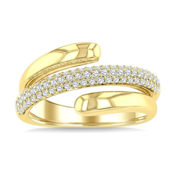 1/2 Ctw Round Cut Diamond Aeris Gold Fashion Ring in 14K Yellow Gold