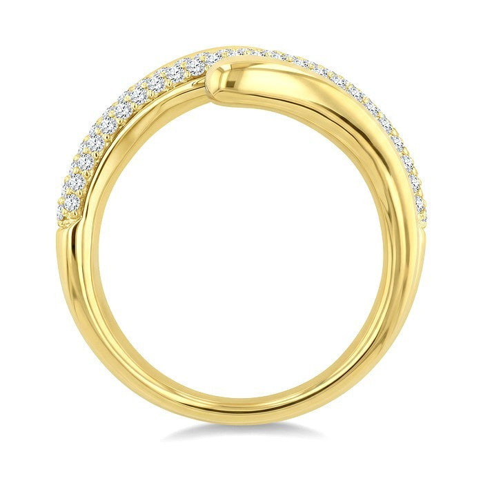 1/2 Ctw Round Cut Diamond Aeris Gold Fashion Ring in 14K Yellow Gold