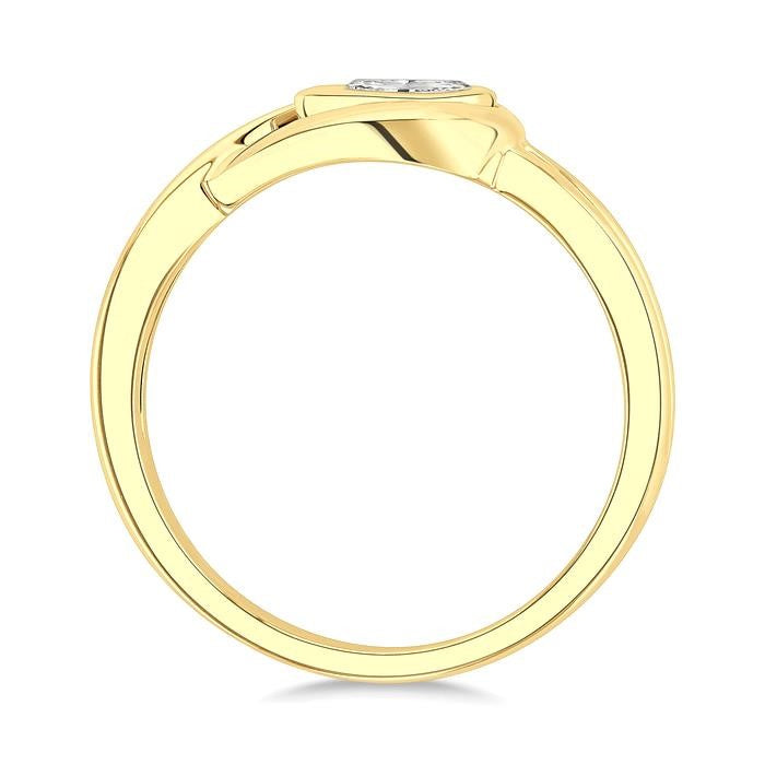 1/4 Ctw Nested Teardrop Pear Cut Diamond Fashion Ring in 14K Yellow Gold