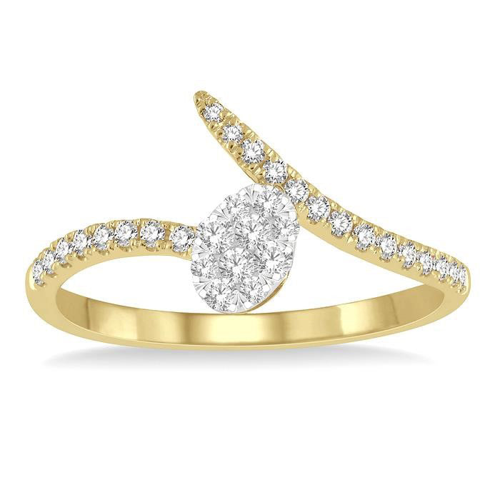 Oval Shape Shine Bright Diamond Fashion Ring
