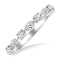 5/8 Ctw Scatter East-West Set Marquise and Round Cut Diamond Fashion Band in 14K White Gold