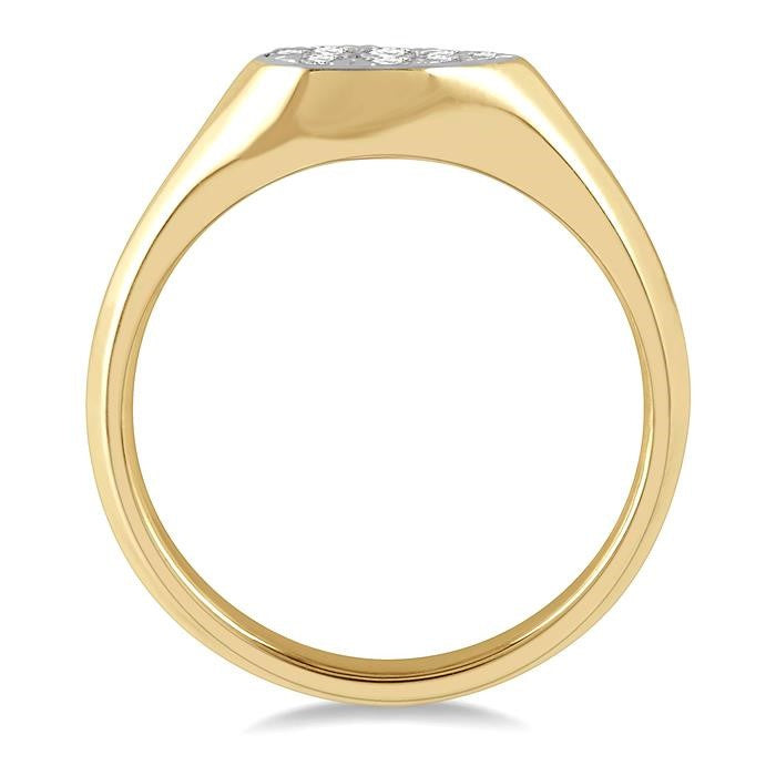 1/4 Ctw Pear Shape Shine Bright Diamond Ring in 14K Yellow and White Gold