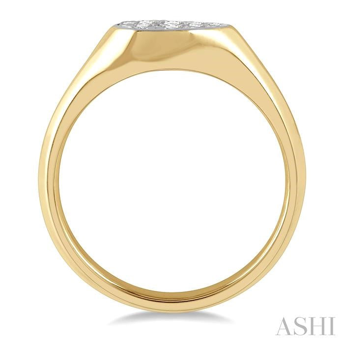 1/4 Ctw Pear Shape Shine Bright Diamond Ring in 14K Yellow and White Gold